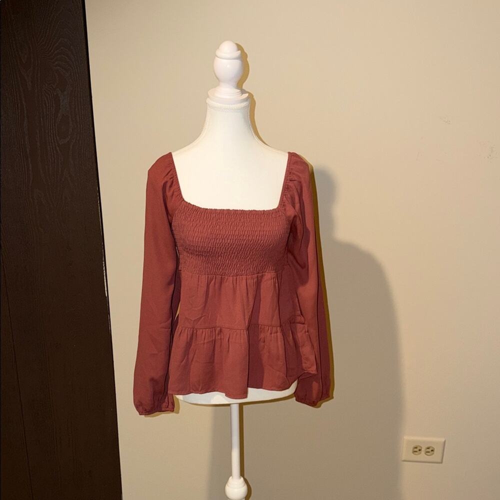 Paper Crane Women's Blouse - Terracotta - size medium